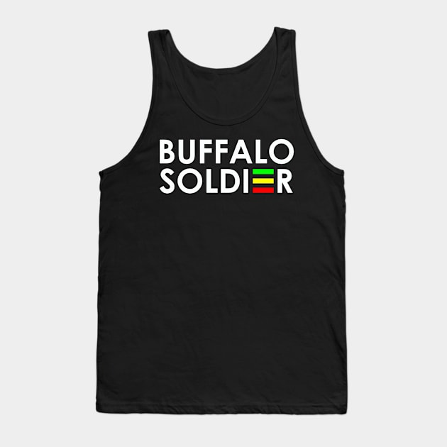 Buffalo Soldier Rasta Colors Tank Top by LionTuff79